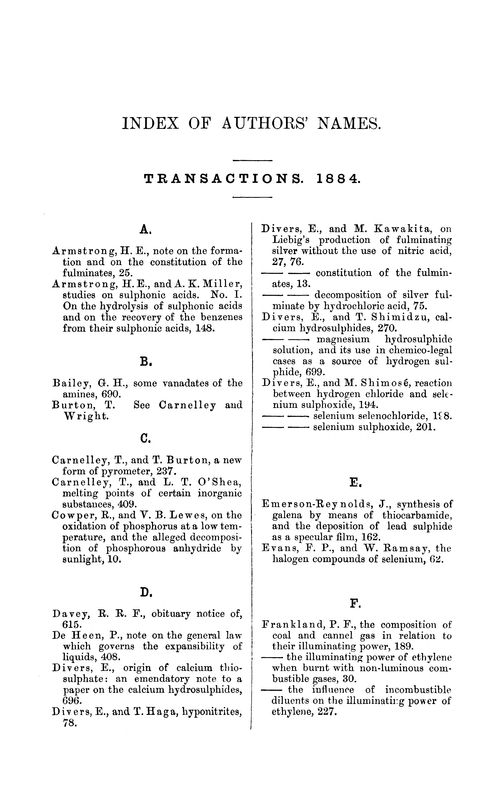 Index of authors' names