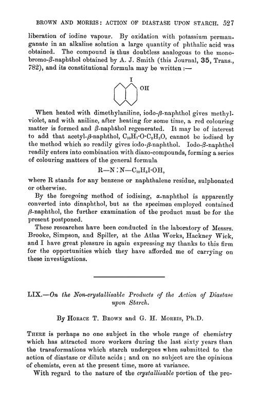 LIX.—On the non-crystallisable products of the action of diastase upon starch