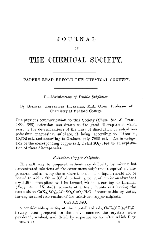 I.—Modifications of double sulphates