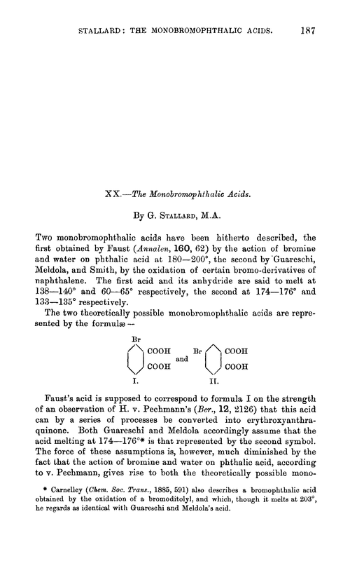XX.—The monobromophthalic acids