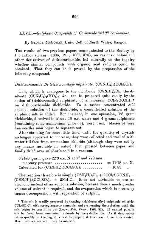 LXVII.—Sulphinic compounds of carbamide and thiocarbamide