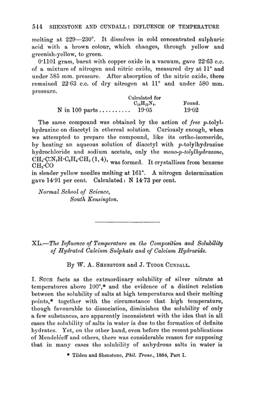 XL.—The influence of temperature on the composition and solubility of hydrated calcium sulphate and of calcium hydroxide