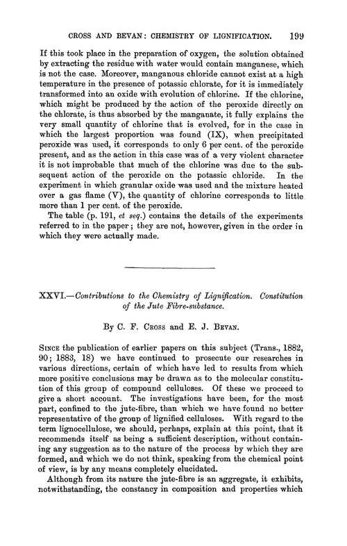 XXVI.—Contributions to the chemistry of lignification. Constitution of the jute fibre-substance