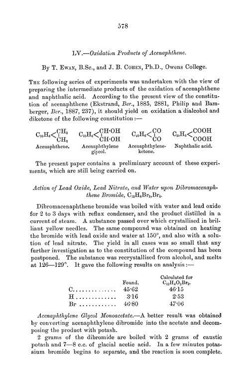 LV.—Oxidation products of acenaphthene