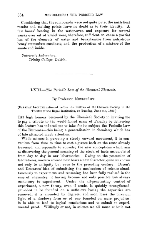 LXIII.—The Periodic Law of the Chemical Elements