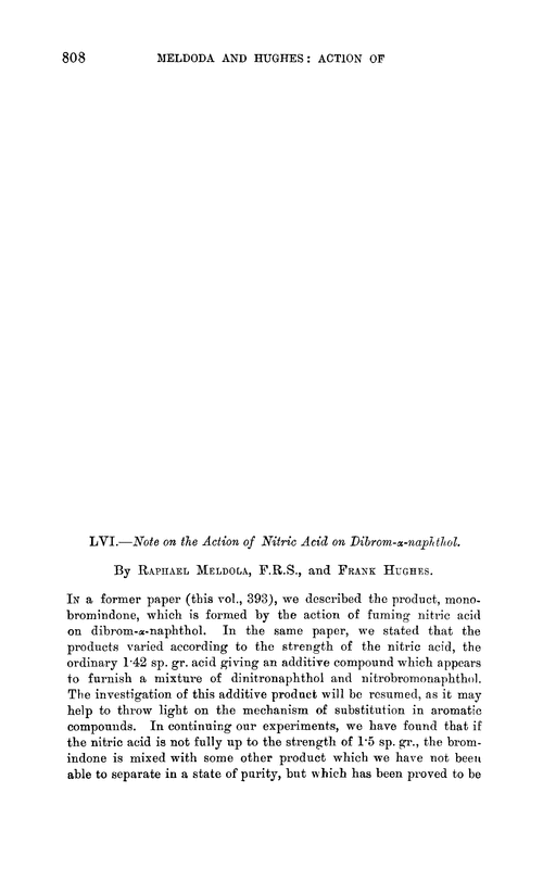 LVI.—Note on the action of nitric acid on dibrom-α-naphthol