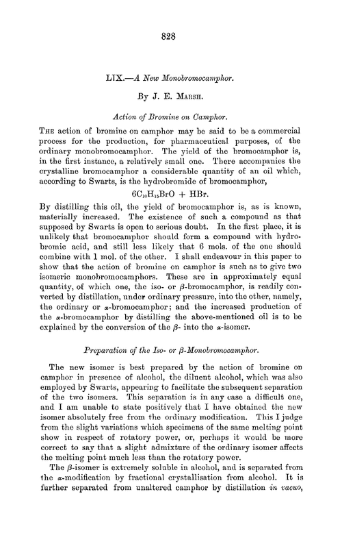 LIX.—A new monobromocamphor