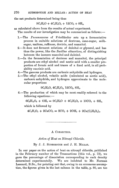 A correction. Action of heat on nitrosyl chloride