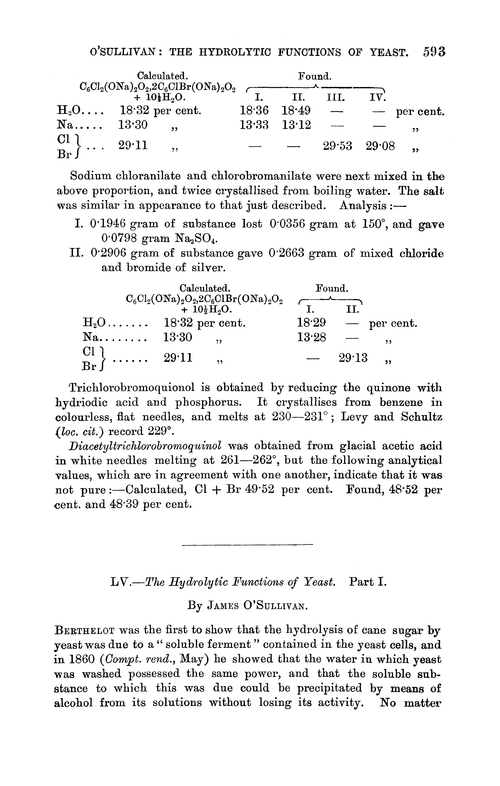 LV.—The hydrolytic functions of yeast. Part I