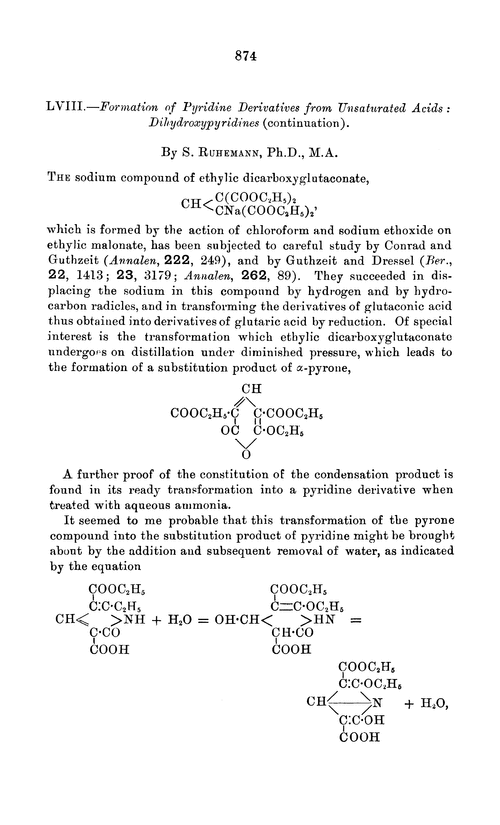 LVIII.—Formation of pyridine derivatives from unsaturated acids: dihydroxypyridines (continuation)