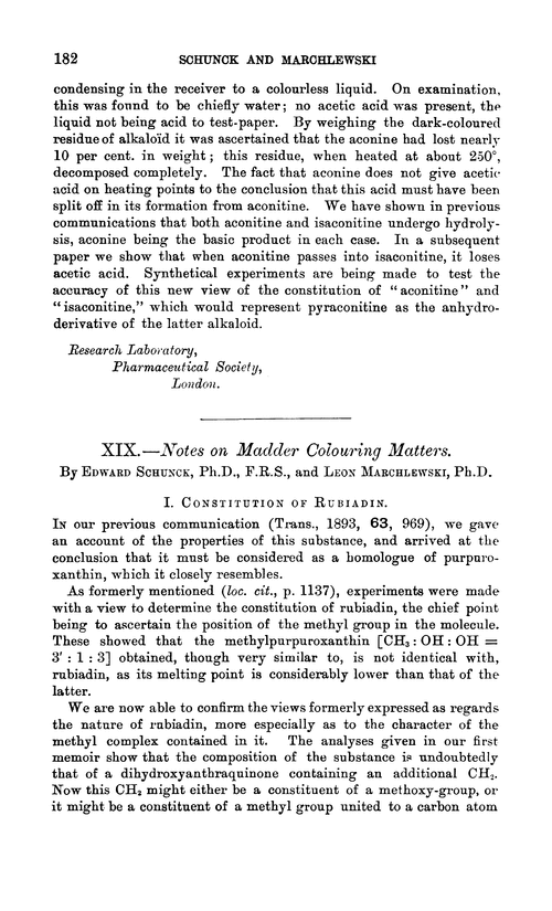 XIX.—Notes on madder colouring matters