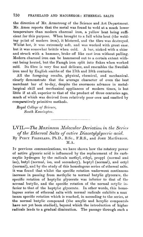 LVII.—The maximum molecular deviation in the series of the ethereal salts of active diacetylglyceric acid