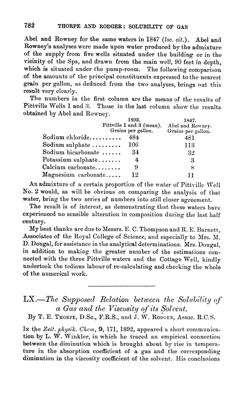 LX.—The supposed relation between the solubility of a gas and the viscosity of its solvent