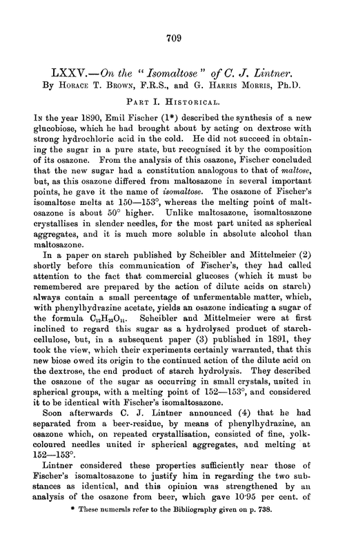 LXXV.—On the “isomaltose” of C. J. Lintner