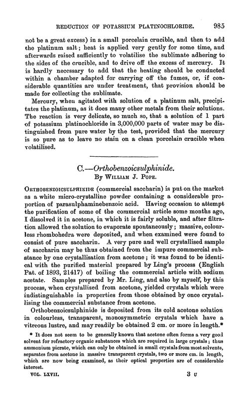 C.—Orthobenzoicsulphinide