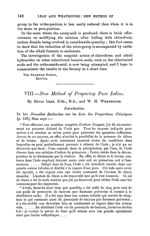 VIII.—New method of preparing pure iodine