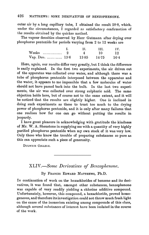 XLIV.—Some derivatives of benzophenone