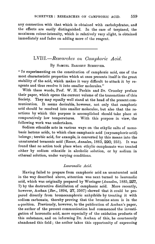 LVIII.—Researches on camphoric acid