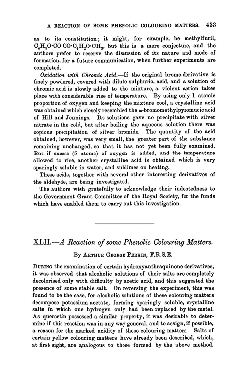 XLII.—A reaction of some phenolic colouring matters