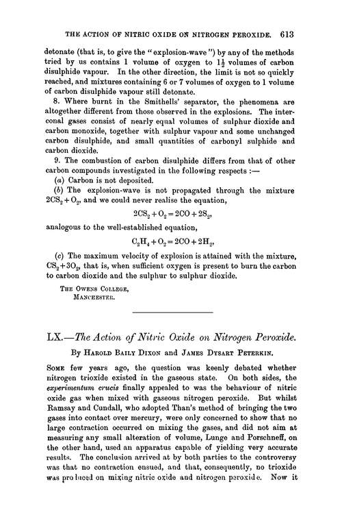 LX.—The action of nitric oxide on nitrogen peroxide