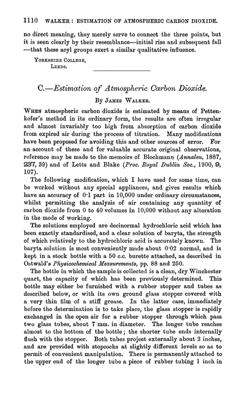 C.—Estimation of atmospheric carbon dioxide