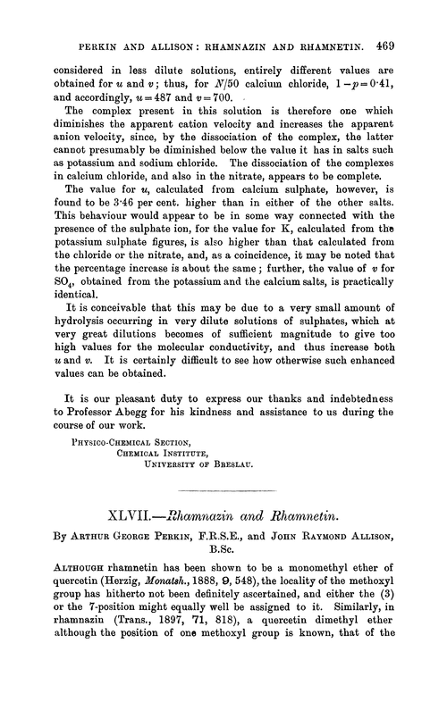 XLVII.—Rhamnazin and rhamnetin