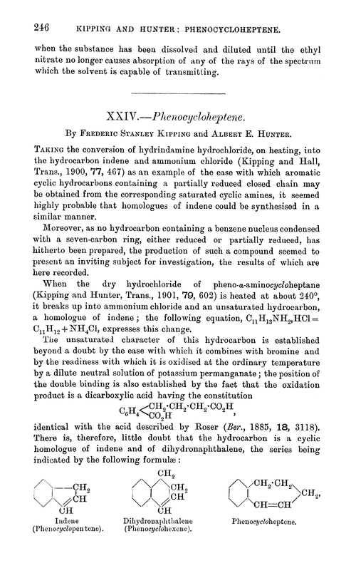 XXIV.—Phenocycloheptene