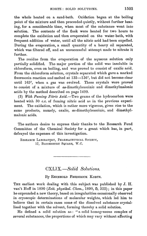 CXLIX.—Solid solutions