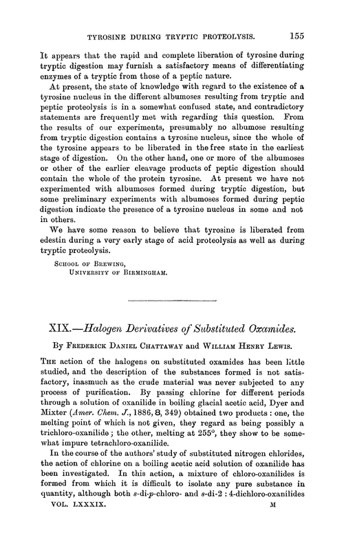 XIX.—Halogen derivatives of substituted oxamides