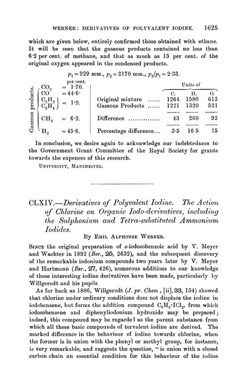 CLXIV.—Derivatives of polyvalent iodine. The action of chlorine on organic iodo-derivatives, including the sulphonium and tetra-substituted ammonium iodides