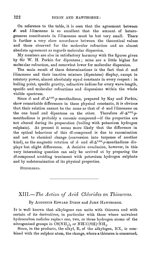 XIII.—The action of acid chlorides on thioureas