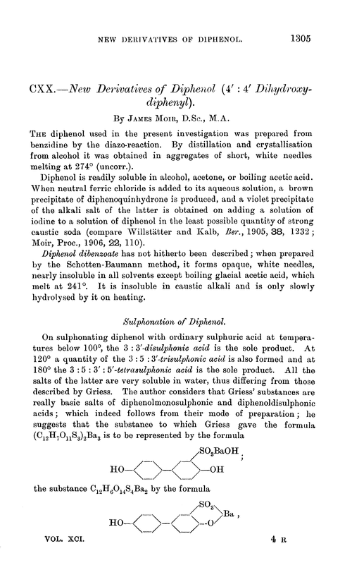 CXX.—New derivatives of diphenol (4′ : 4′ dihydroxydiphenyl)