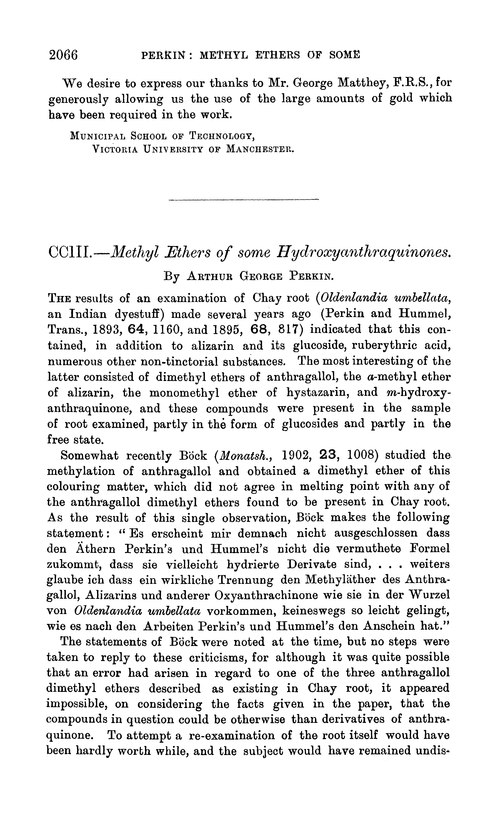 CCIII.—Methyl ethers of some hydroxyanthraquinones