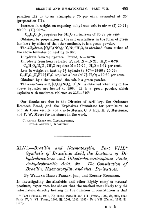 XLVI.—Brazilin and haematoxylin. Part VIII. Synthesis of brazilinic acid, the lactones of dihydrobrazilinic and dihydrohaematoxylinic acids, anhydrobrazilic acid, &c. The constitution of brazilin, haematoxylin, and their derivatives