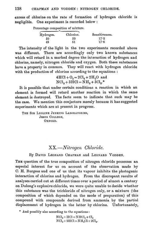 XX.—Nitrogen chloride