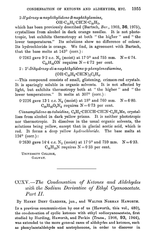 CCXV.—The condensation of ketones and aldehydes with the sodium derivative of ethyl cyanoacetate. Part II