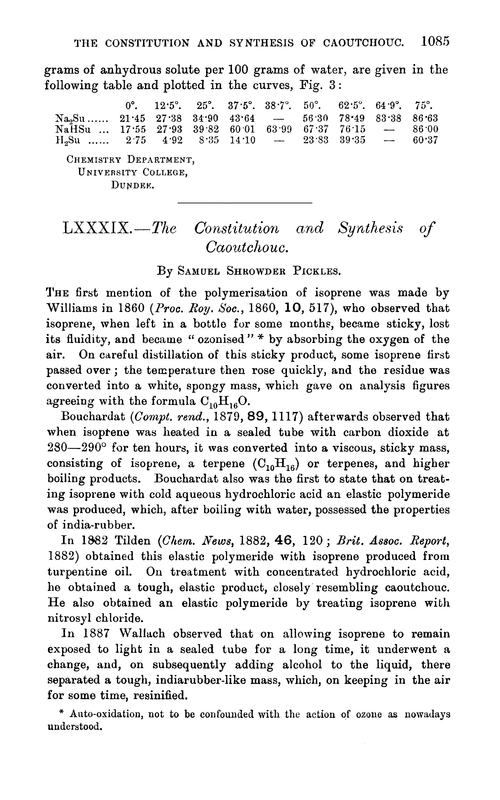 LXXXIX.—The constitution and synthesis of caoutchouc