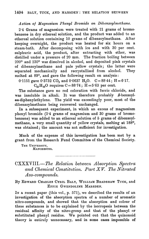 CXXXVIII.—The relation between absorption spectra and chemical constitution. Part XV. The nitrated azo-compounds