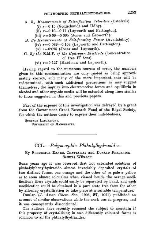 CCL.—Polymorphic phthalylhydrazides