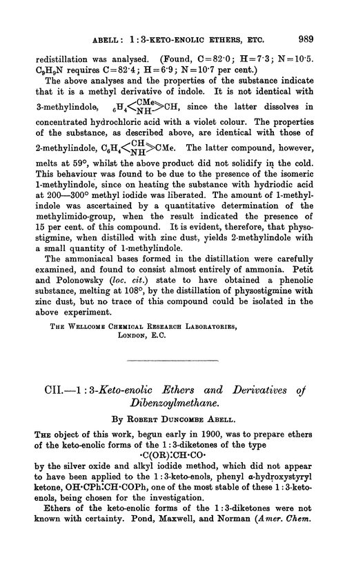 CII.—1 : 3-Keto-enolic ethers and derivatives of dibenzoylmethane