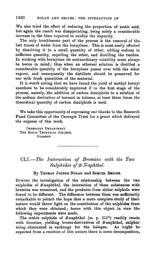 CLI.—The interaction of bromine with the two sulphides of β-naphthol