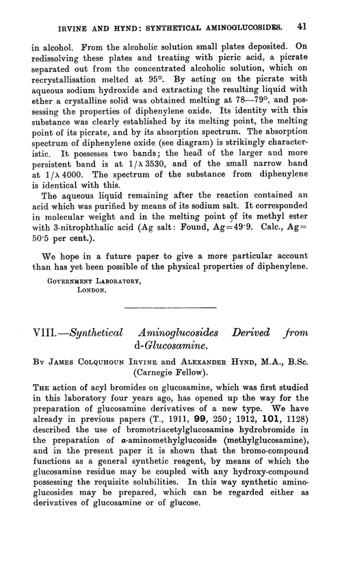 VIII.—Synthetical aminoglucosides derived from d-glucosamine