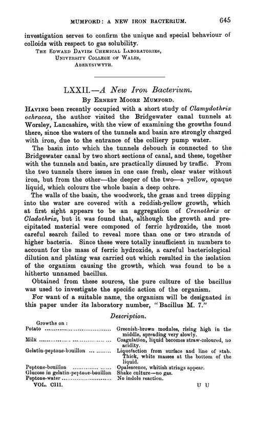 LXXII.—A new iron bacterium