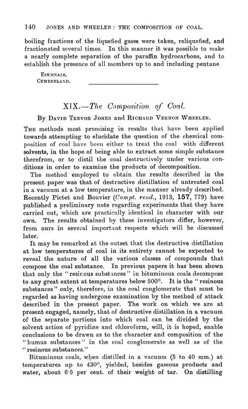 XIX.—The composition of coal