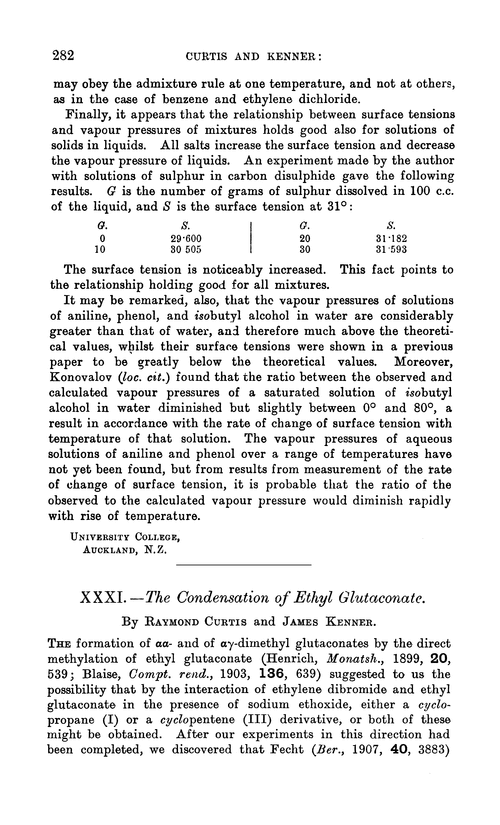 XXXI.—The condensation of ethyl glutaconate