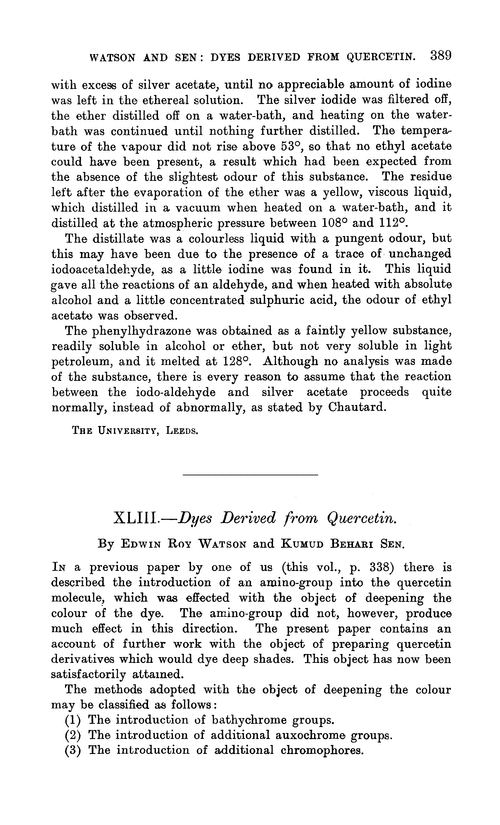 XLIII.—Dyes derived from quercetin