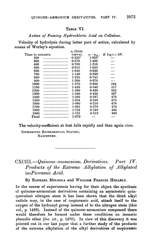 CXCIII.—Quinone–ammonium derivatives. Part IV. Products of the extreme alkylation of alkylated isopicramic acid