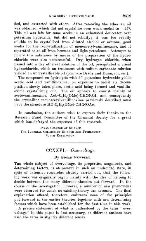 CCXXVI.—Overvoltage