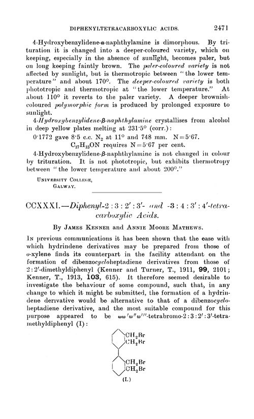 CCXXXI.—Diphenyl-2 : 3 : 2′ : 3′- and -3 : 4 : 3′ : 4′-tetracarboxylic acids