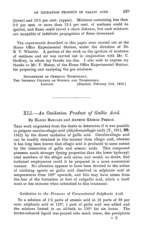 XLI.—An oxidation product of gallic acid